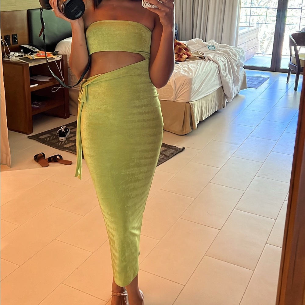Green Strapless women’s dress from QUATRE SWIM